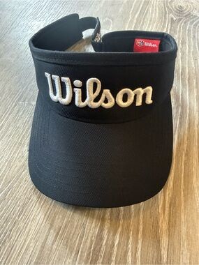 Wilson Script Black Visor with White Logo